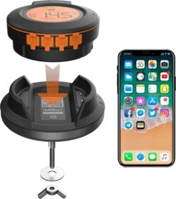 ToGrill - Smart Bluetooth Barbecue Dome Thermometer Met 2 Probes AT-02 | Draadloze Slimme BBQ Vleesthermometer Met App | -Keukengerei Winkel 1061x1200