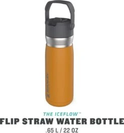 Stanley The IceFlow™ Flip Straw Water Bottle 0,65L - Thermosfles - Saffron -Keukengerei Winkel 1114x1200 2