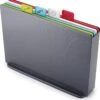 Joseph Joseph Index Large Snijplankenset - Incl. Houder - 34 X 24 Cm - 4 Stuks - Graphite -Keukengerei Winkel 1169x1200 3