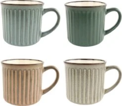 OTIX Koffiekopjes - Met Oor - Set Van 4 - Aardewerk - 250 Ml 12 OTIX Koffiekopjes - Met Oor - Set Van 4 - Aardewerk - 250 Ml -Keukengerei Winkel 1200x1042