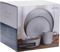 Excellent Serviesset - Servies - 16 Stuks - Aardewerk - Grijs 20 Excellent Serviesset - Servies - 16 Stuks - Aardewerk - Grijs -Keukengerei Winkel 1200x1044 1