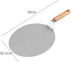 Luxe Pizzaschep Voor Verse Pizza - Extra Groot - RVS 30CM - Grote Pizza Schep Voor Oven Of BBQ Barbecue - Hout Handvat - Pizzaspatel Voor Zelfgemaakte Ovenpizza -Keukengerei Winkel 1200x1044 2
