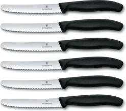 Victorinox Tafelmes 6 Stuks Zwart Krom Heft -Keukengerei Winkel 1200x1060 1