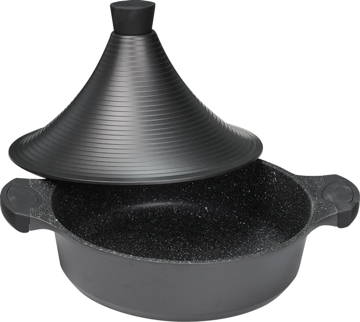 BIKO | Luxe Aluminium Tajine Inductie| Tagine | Geschikt Voor 4-8 Personen - Inductie - Zwart 6 BIKO | Luxe Aluminium Tajine Inductie| Tagine | Geschikt Voor 4-8 Personen - Inductie - Zwart - Afbeelding 4