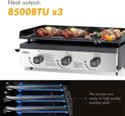 Bighorn Plancha Grill - Gasbarbecue – Tabletop – Draagbaar – 3 Branders -Keukengerei Winkel 1200x1118 1