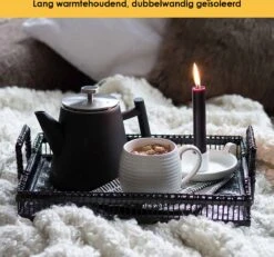 Silberthal - Theepot Met Filter - 1 L - RVS Dubbelwandig - Zwart - Cadeau -Keukengerei Winkel 1200x1123 1