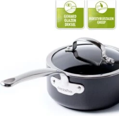 GreenPan Barcelona Infinity Pro Hapjespan Met Deksel 30cm - Zwart - Inductie - PFAS-vrij -Keukengerei Winkel 1200x1162