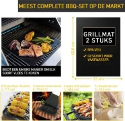Saveur Royal® 35-delige Barbecue Gereedschapset In Roestvrij Staal - BBQ Grill Set Met Draagtas - Barbecuegerei-sets - Barbecue Accessoires Gereedschap - 35-delig -Keukengerei Winkel 1200x1162 4