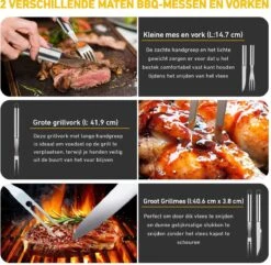 Saveur Royal® 35-delige Barbecue Gereedschapset In Roestvrij Staal - BBQ Grill Set Met Draagtas - Barbecuegerei-sets - Barbecue Accessoires Gereedschap - 35-delig -Keukengerei Winkel 1200x1170 2