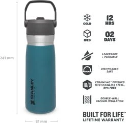 Stanley The IceFlow™ Flip Straw Water Bottle 0,65L - Thermosfles - Saffron -Keukengerei Winkel 1200x1173 2
