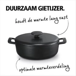 BRABANTIA THE DUTCH Gietijzeren Braadpan - Ø 28cm - MAT Zwart - Inductie -Keukengerei Winkel 1200x1200 181