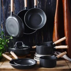 GreenChef Vintage Wokpan 28cm/3.7L - Zwart - Inductie - PFAS-vrij -Keukengerei Winkel 1200x1200