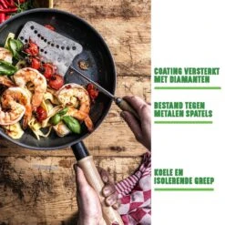 GreenChef Vintage Wokpan 28cm/3.7L - Zwart - Inductie - PFAS-vrij -Keukengerei Winkel 1200x1200 4