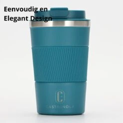 Castagnola Design RVS Koffiebeker To Go - Blauw - 380ml - Thermosbeker - Theebeker -Keukengerei Winkel 1200x1200 497