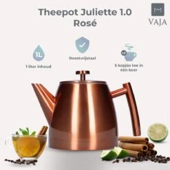 Vaja® Theepot Juliette Rosé Dubbelwandig -Keukengerei Winkel 1200x1200 505
