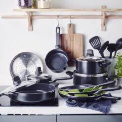 GreenPan Memphis Pannenset - 20-delig - Zwart - Inductie - PFAS-vrij -Keukengerei Winkel 1200x1200 60
