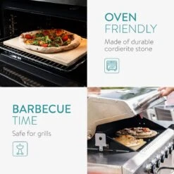 Navaris Pizzasteen XL Voor Oven En Barbecue - Rechthoekige Pizzaplaat 38 X 30 Cm - Inclusief Pizzaschep Met Extra Lang Handvat En Receptenboek -Keukengerei Winkel 1200x1200 630