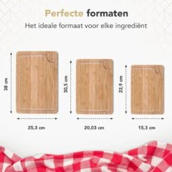Rochester Snijplanken Hout – Borrelplank – Serveerplank - 3-Delig – Organisch Bamboe – Luxe Design – Hygienisch En Duurzaam -Keukengerei Winkel 1200x1200 776