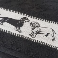 DDDDD Saar - 2x Theedoek & 2x Keukendoek - Black -Keukengerei Winkel 1200x1200 807