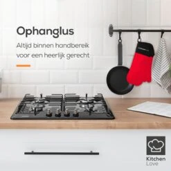 KitchenLove Ovenwanten - 2 Stuks Ovenhandschoenen - Hittebestendig Tot 250 °C - Siliconen - Rood -Keukengerei Winkel 1200x1200 816