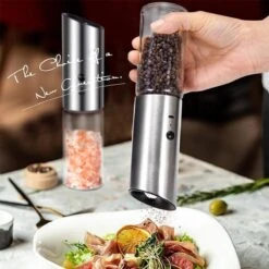 101Products Peper- & Zoutmolen Elektrisch - USB Oplaadbaar - Pepermolen - Zoutmolen - RVS -Keukengerei Winkel 1200x1200 835