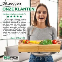 Ecowize 3-in-1 Bamboe Snijplank Met Opvangbak - Snijplank Hout Incl. 3 Roestvrijstalen Opvangbakjes Met Bamboe Deksel, 4 Inzetbare Raspen - Groentesnijder, Hakblok, Borrelplank, Tapasplank, Broodplank - 40x30cm - Duurzaam Cadeau -Keukengerei Winkel 1200x1200 866