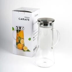 MÊZON® Schenkkan - Glazen Waterkan - Waterkaraf Voor Fruitwater - Multifunctionele Decanteer Karaf - Kan Met Deksel - 1.5L Capaciteit -Keukengerei Winkel 1200x1200 971