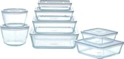 Pyrex - Cook & Freeze Schaal Met Deksel Set Van 8 Stuks - Transparant/Wit