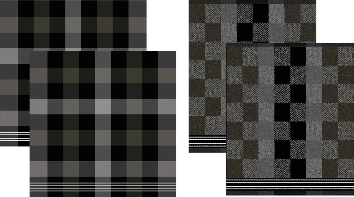 DDDDD Feller - 2 Theedoeken & 2 Keukendoeken - Grey 3 DDDDD Feller - 2 Theedoeken & 2 Keukendoeken - Grey