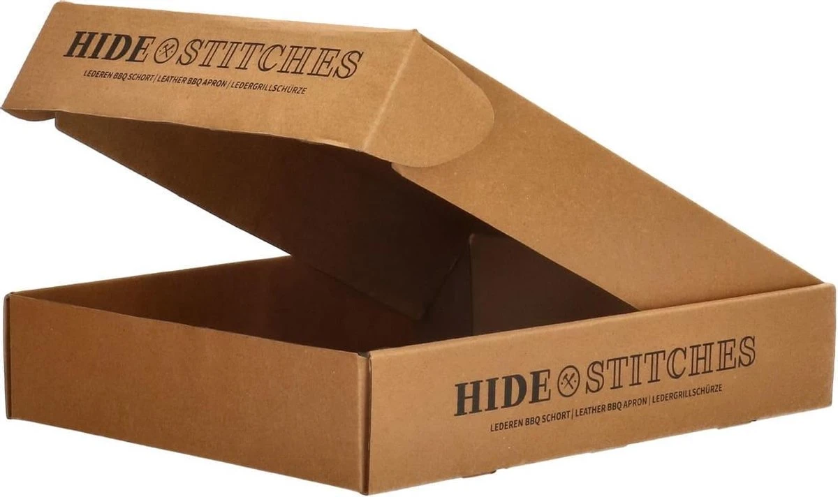 Old West BBQ Schort Barbecue Schort Leer - Cognac Bruin 6 Old West BBQ Schort Barbecue Schort Leer - Cognac Bruin - Afbeelding 4