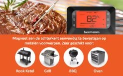 Hermanos® Digitale BBQ Thermometer Draadloos - Keukenthermometer - Bluetooth Met App - 4 Sondes - Magneet - Incl. Batterijen -Keukengerei Winkel 1200x741