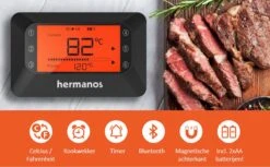 Hermanos® Digitale BBQ Thermometer Draadloos - Keukenthermometer - Bluetooth Met App - 4 Sondes - Magneet - Incl. Batterijen -Keukengerei Winkel 1200x742 4