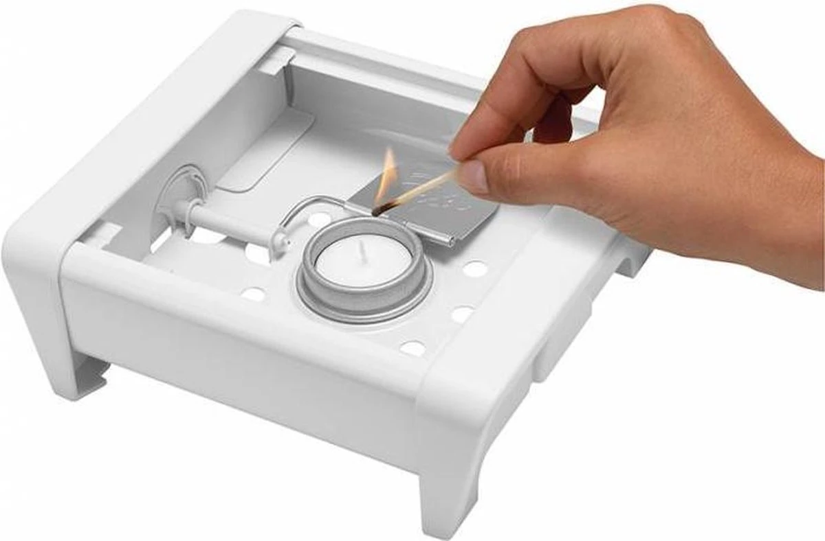 Brabantia Schotelwarmer / Rechaud - Met 1 Kaarsje - White 5 Brabantia Schotelwarmer / Rechaud - Met 1 Kaarsje - White - Afbeelding 3