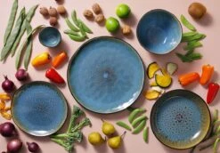 Palmer Serviesset Lotus Stoneware 6-persoons 24-delig Zwart Turquoise 21 Palmer Serviesset Lotus Stoneware 6-persoons 24-delig Zwart Turquoise -Keukengerei Winkel 1200x838