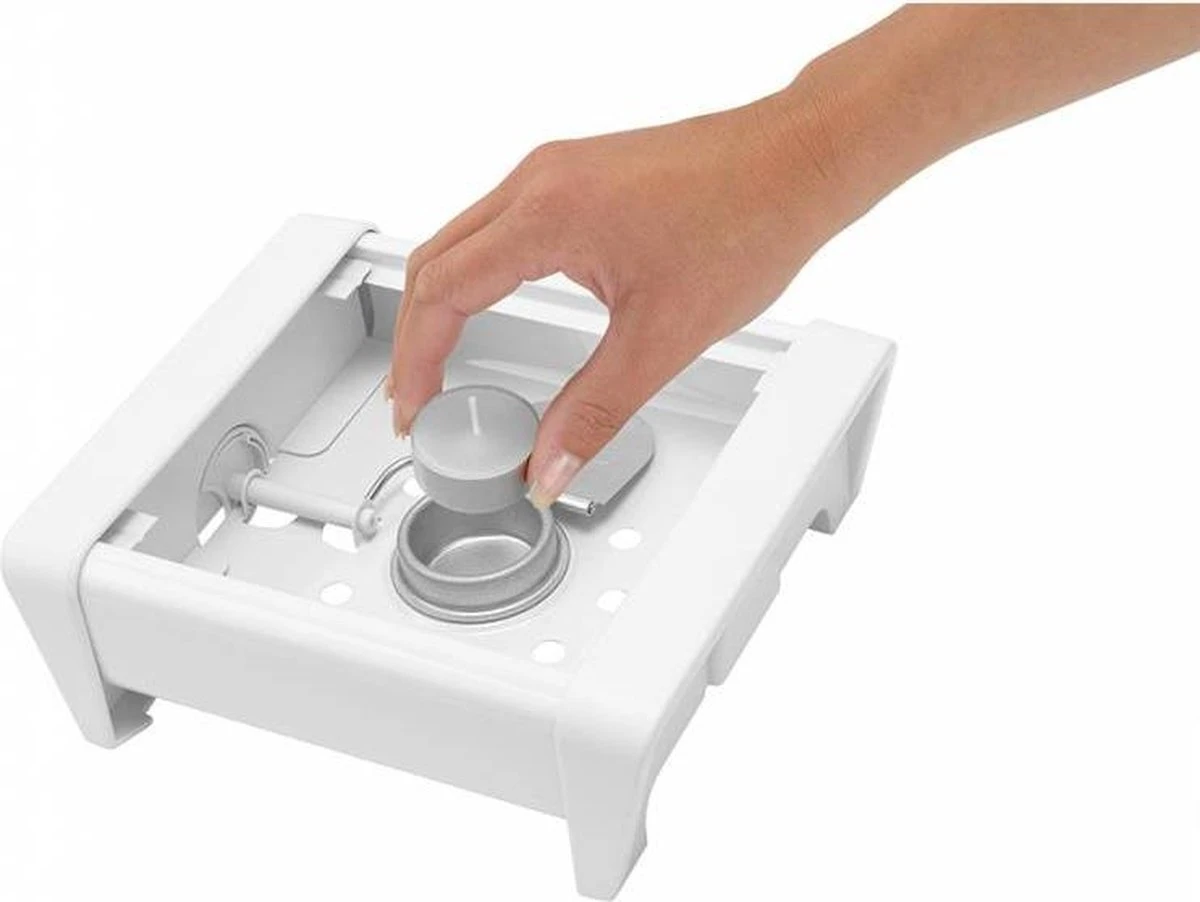 Brabantia Schotelwarmer / Rechaud - Met 1 Kaarsje - White 4 Brabantia Schotelwarmer / Rechaud - Met 1 Kaarsje - White - Afbeelding 2