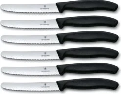 Victorinox Tafelmes 6 Stuks Zwart Krom Heft -Keukengerei Winkel 1200x927 3