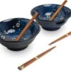EDO JAPAN - RAMEN BOWL SET/6 2PERS HANA BLAUW O/22CM|H9CM 1 EDO JAPAN - RAMEN BOWL SET/6 2PERS HANA BLAUW O/22CM|H9CM -Keukengerei Winkel 1200x957 1