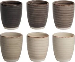 BK Industrieel - Koffiemok - 6 Stuks - Zonder Oor - 340ml