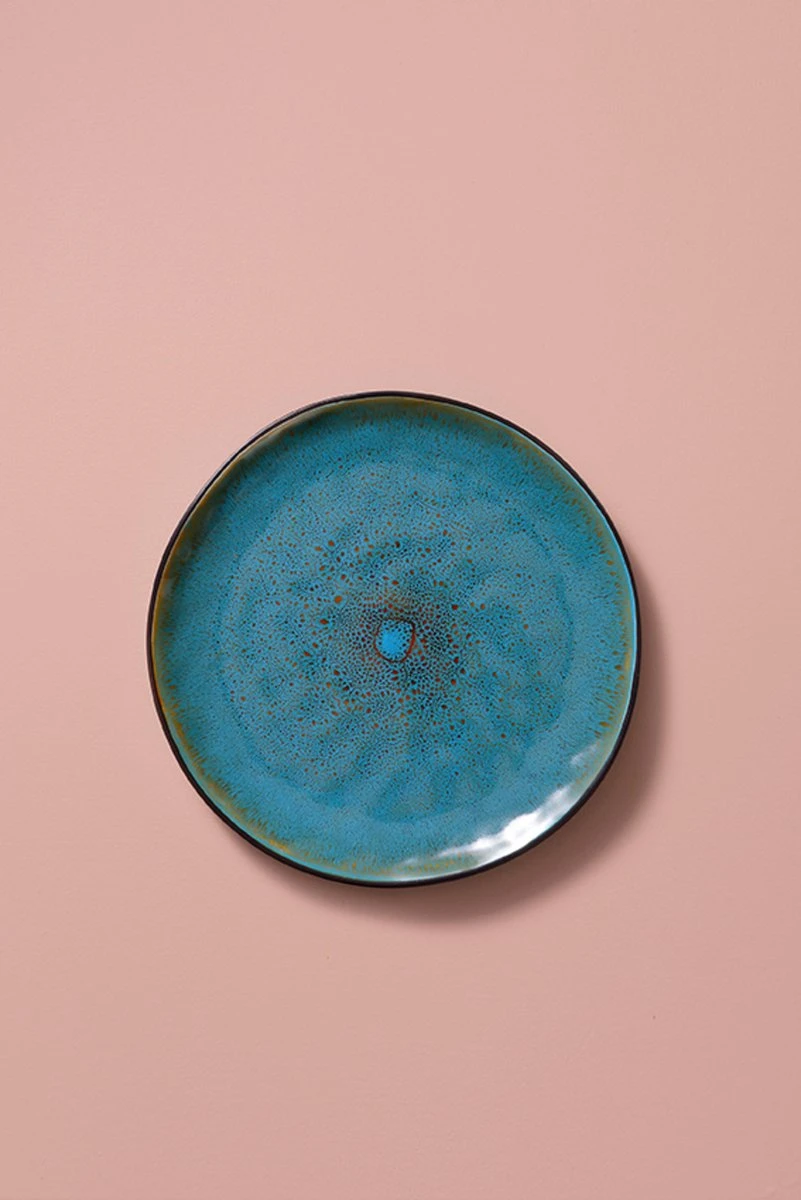 Palmer Serviesset Lotus Stoneware 6-persoons 24-delig Zwart Turquoise 13 Palmer Serviesset Lotus Stoneware 6-persoons 24-delig Zwart Turquoise - Afbeelding 11