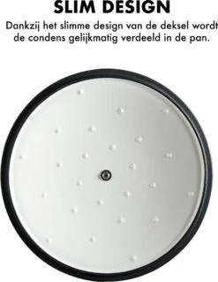 MOA Gietijzeren Braadpan - Inhoud 7,2 Liter - 30CM - Rond - Alle Warmtebronnen - Ook Voor Inductie - Gewicht 7,3 Kg - Wit - C30W -Keukengerei Winkel 928x1200