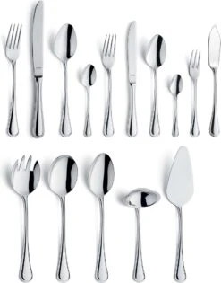 Amefa Rossini 66 Delige Bestekset - Uitgebreide Complete Set Inclusief Serveer Bestek En Vismessen - 6 Personen